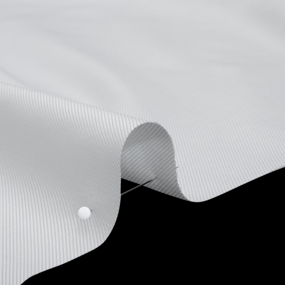 Soft Mercerized Cotton Twill Shirting - Off White - Designer Deadstock Soft Mercerized Cotton Twill Shirting - Off White - Designer Deadstock