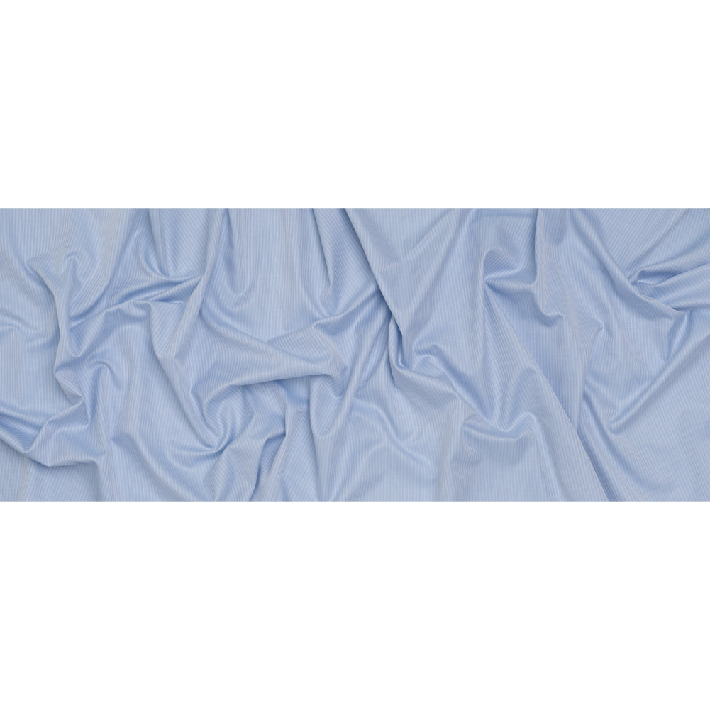 Cotton Herringbone Twill - Blue and White Stripes - Deadstock Full Cotton Herringbone Twill - Blue and White Stripes - Deadstock Full