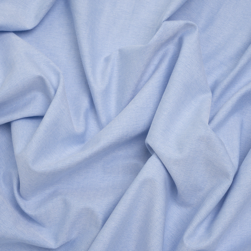 Cotton Oxford Shirting - Light Blue and White - Deadstock Cotton Oxford Shirting - Light Blue and White - Deadstock