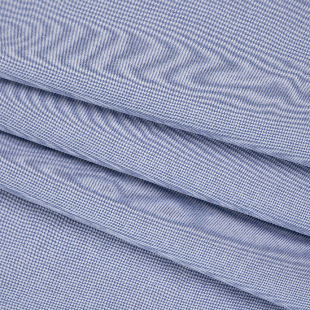 Cotton Oxford Shirting - Marina Blue - Deadstock Cotton Oxford Shirting - Marina Blue - Deadstock