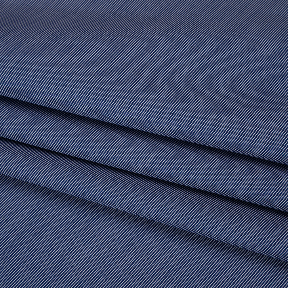 Cotton Shirting - Cobalt Blue and White - Deadstock Cotton Shirting - Cobalt Blue and White - Deadstock