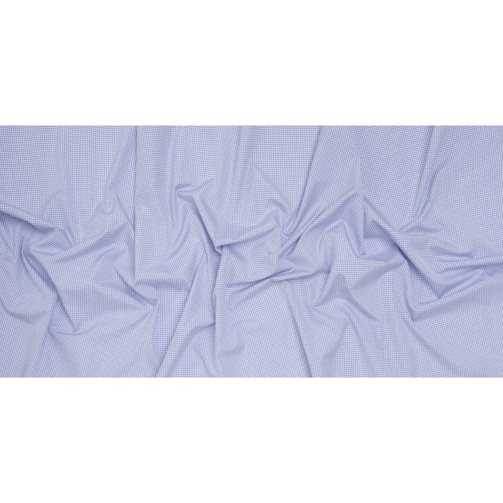 Cotton Shirting - Country Blue and White Checks - Deadstock Cotton Shirting - Country Blue and White Checks - Deadstock