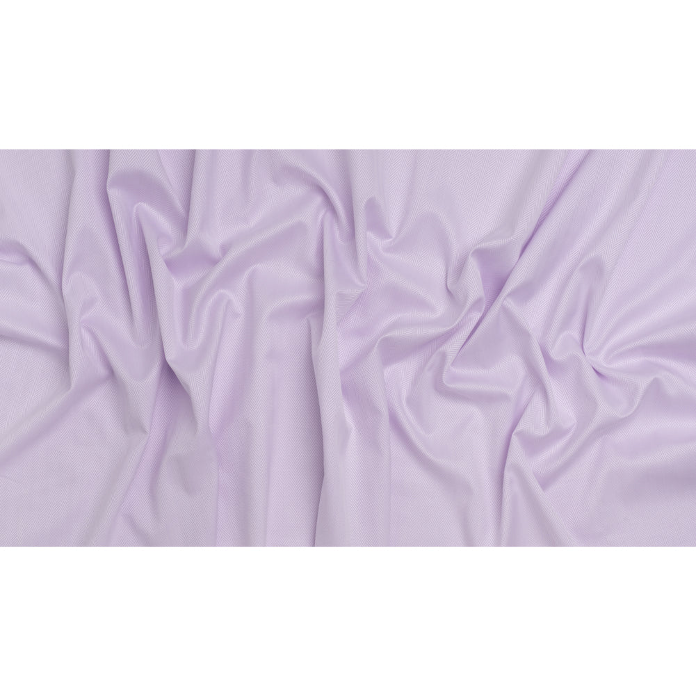 Cotton Jacquard Shirting - Light Purple and White Herringbone - Deadstock Cotton Jacquard Shirting - Light Purple and White Herringbone - Deadstock