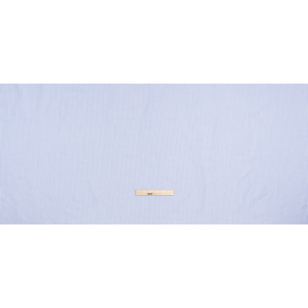 Cotton Oxford Shirting - Strong Blue and White Candy Stripes - Deadstock Cotton Oxford Shirting - Strong Blue and White Candy Stripes - Deadstock