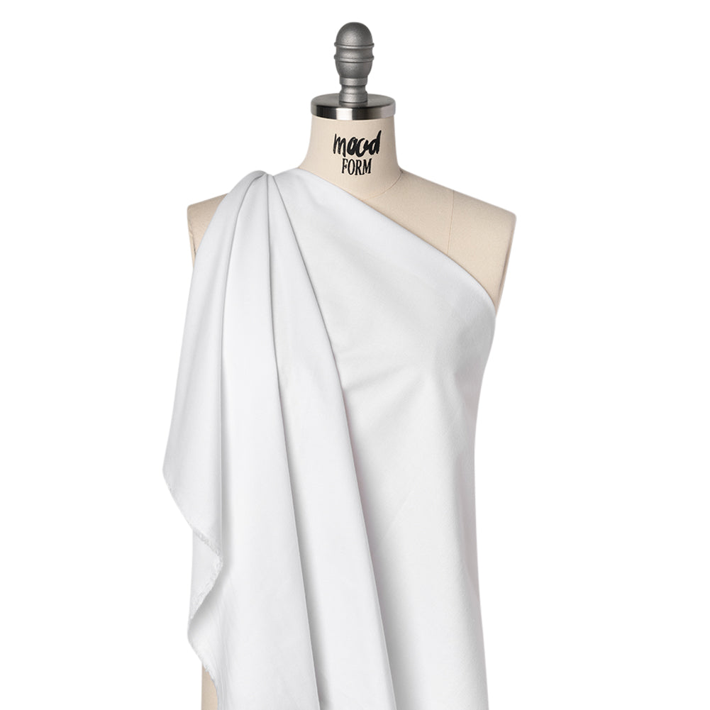 Brushed Cotton Woven Fusible Interlining - White - Deadstock Drape Brushed Cotton Woven Fusible Interlining - White - Deadstock Drape