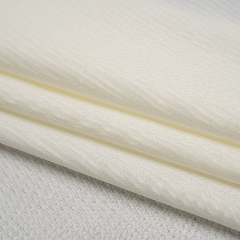 Cotton Herringbone Twill Pocketing - Ivory - Deadstock Folded Cotton Herringbone Twill Pocketing - Ivory - Deadstock Folded