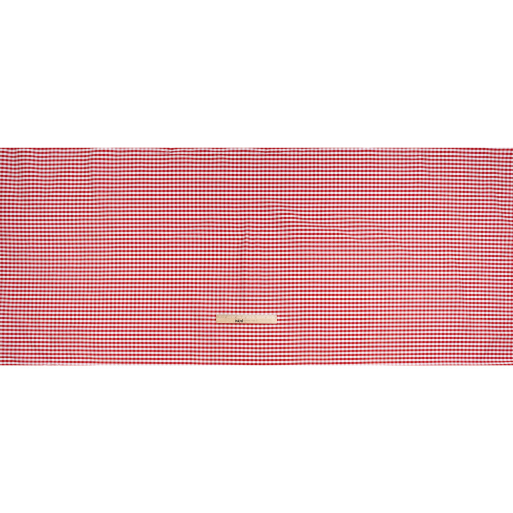 Cotton Oxford Shirting - Red and White Gingham Checks - Deadstock Cotton Oxford Shirting - Red and White Gingham Checks - Deadstock