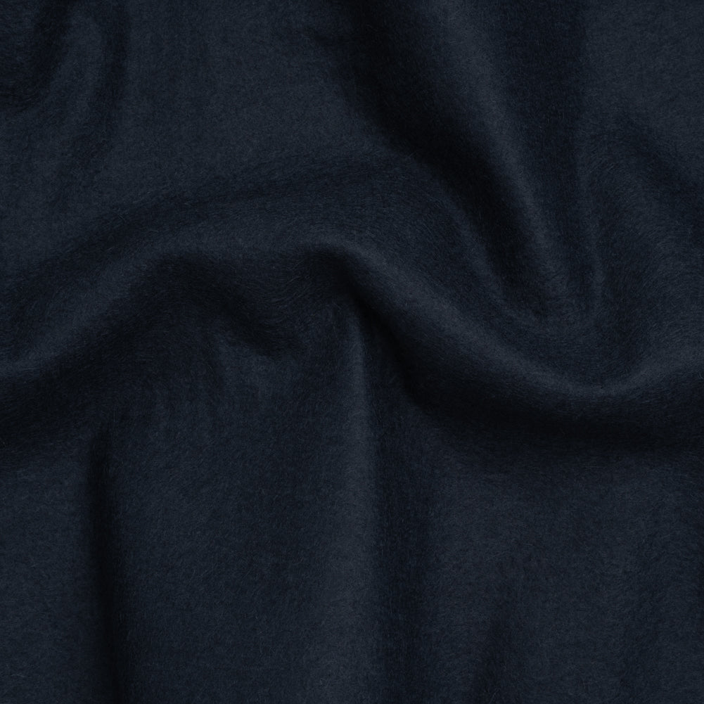 Undercollar Wool Felt with Pad Stitched Canvas Backing Made in Italy - Navy Blue and Oatmeal - Deadstock Undercollar Wool Felt with Pad Stitched Canvas Backing Made in Italy - Navy Blue and Oatmeal - Deadstock