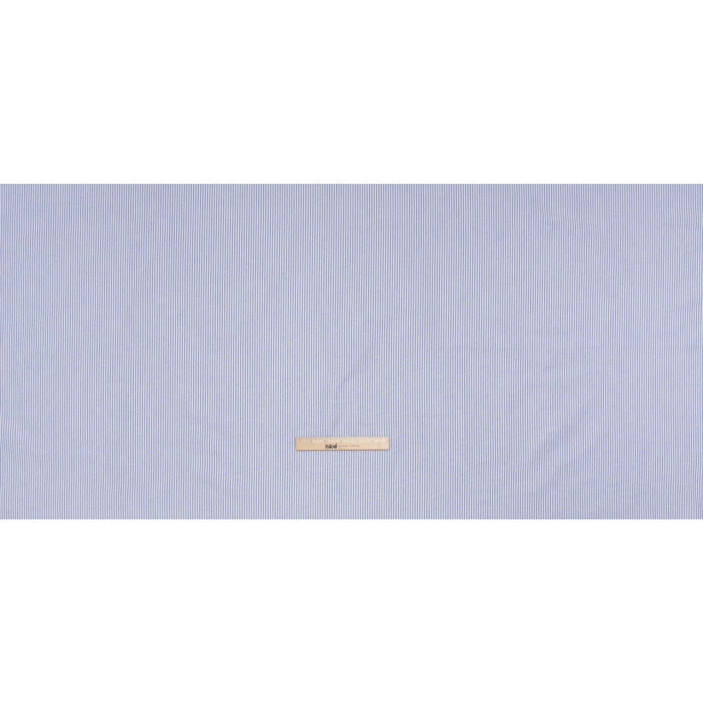 Cotton Oxford Shirting - Blue and White Candy Stripes - Deadstock Cotton Oxford Shirting - Blue and White Candy Stripes - Deadstock