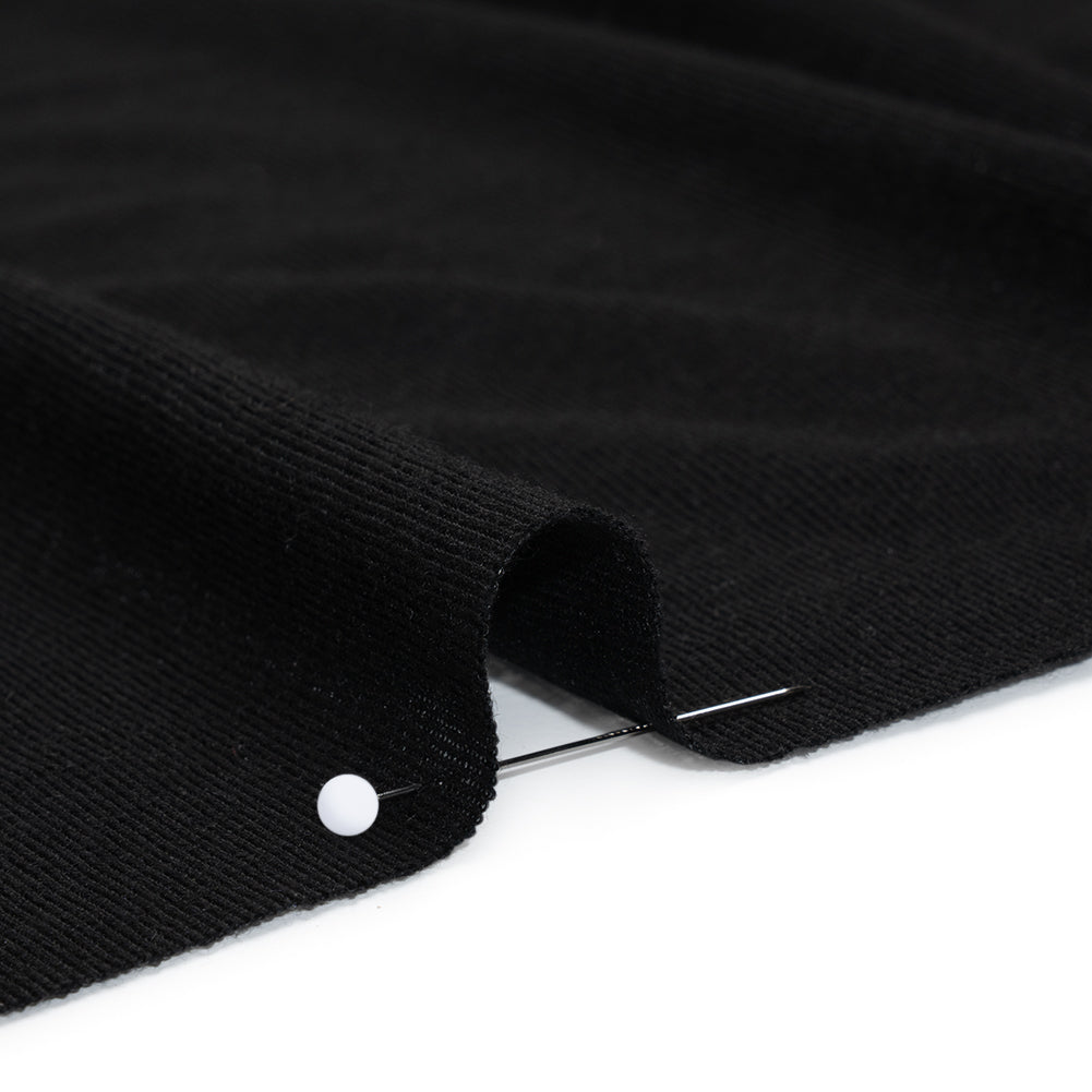 Stretch Rayon Sweater Jersey - Black - Deadstock Stretch Rayon Sweater Jersey - Black - Deadstock