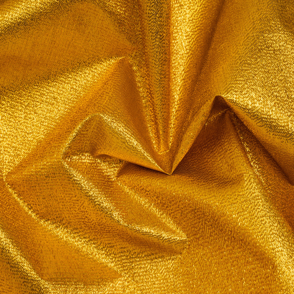 Woven Lame - Metallic Yellow Gold Woven Lame - Metallic Yellow Gold