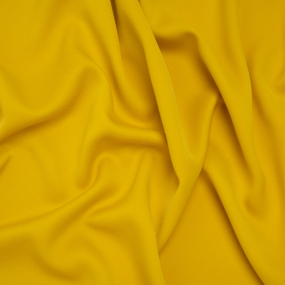 Satin Faced Polyester Crepe by Trina Turk - Crazy Daisy Yellow - Designer Deadstock Satin Faced Polyester Crepe by Trina Turk - Crazy Daisy Yellow - Designer Deadstock