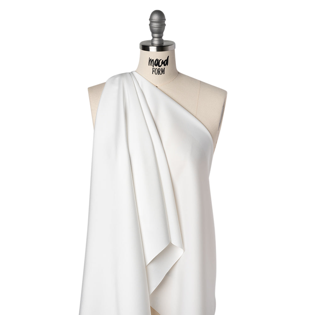 Soft Double Face Polyester Twill - White - Viola Collection Soft Double Face Polyester Twill - White - Viola Collection