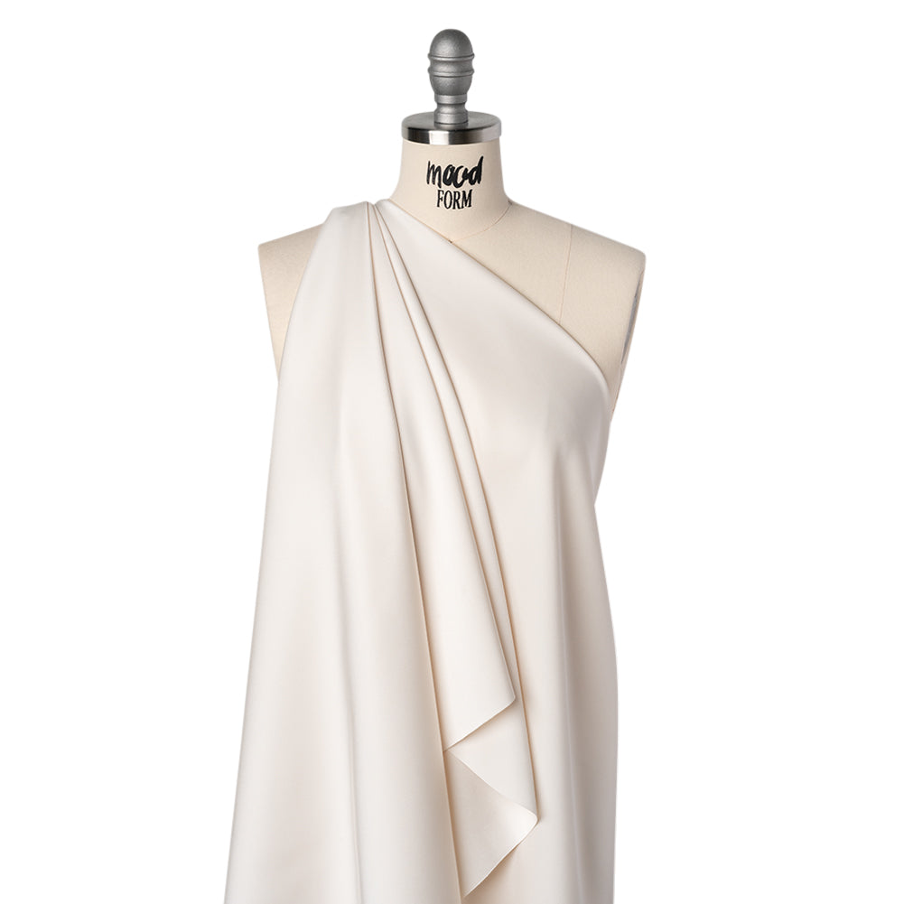 Soft Double Face Polyester Twill - Ivory - Viola Collection Soft Double Face Polyester Twill - Ivory - Viola Collection