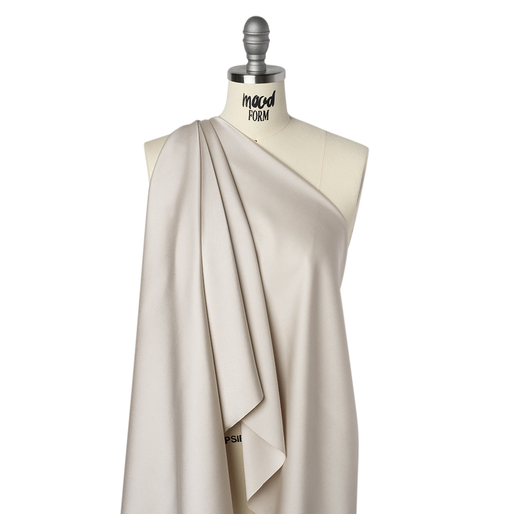 Soft Double Face Polyester Twill - Moonbeam Gray - Viola Collection Soft Double Face Polyester Twill - Moonbeam Gray - Viola Collection