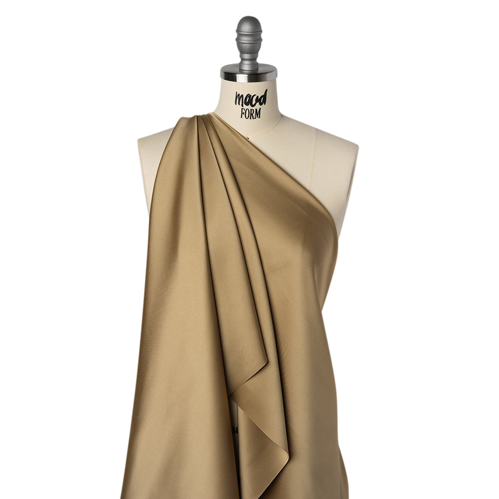 Soft Double Face Polyester Twill - Tan - Viola Collection Soft Double Face Polyester Twill - Tan - Viola Collection