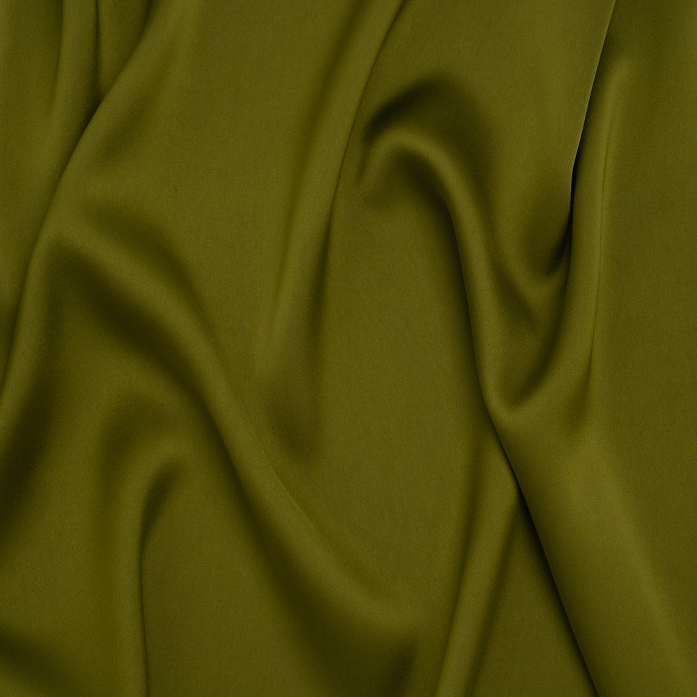 Soft Double Face Polyester Twill - Pesto Green - Viola Collection Soft Double Face Polyester Twill - Pesto Green - Viola Collection