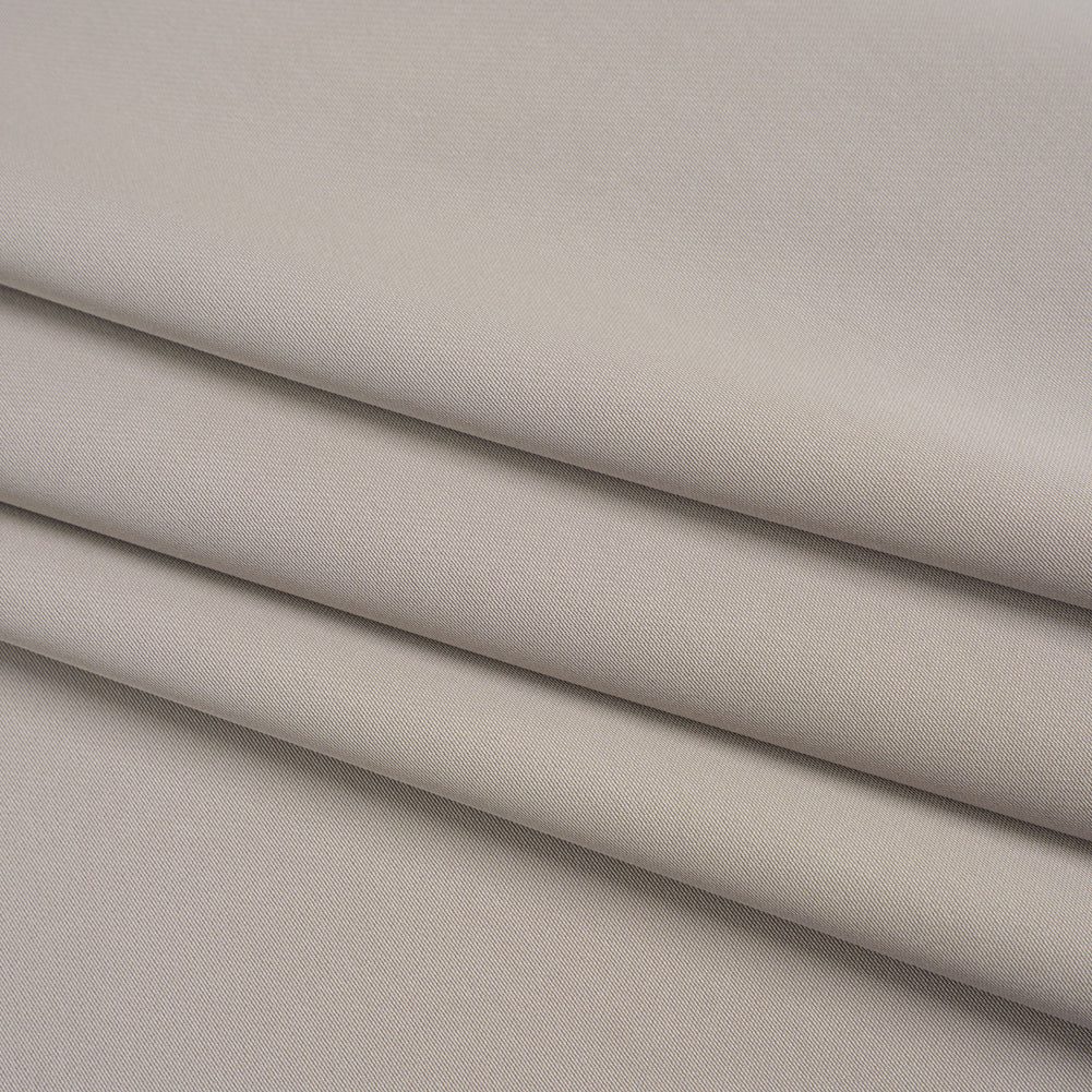Soft Double Face Polyester Twill - Mushroom Gray - Viola Collection - Folded Soft Double Face Polyester Twill - Mushroom Gray - Viola Collection - Folded