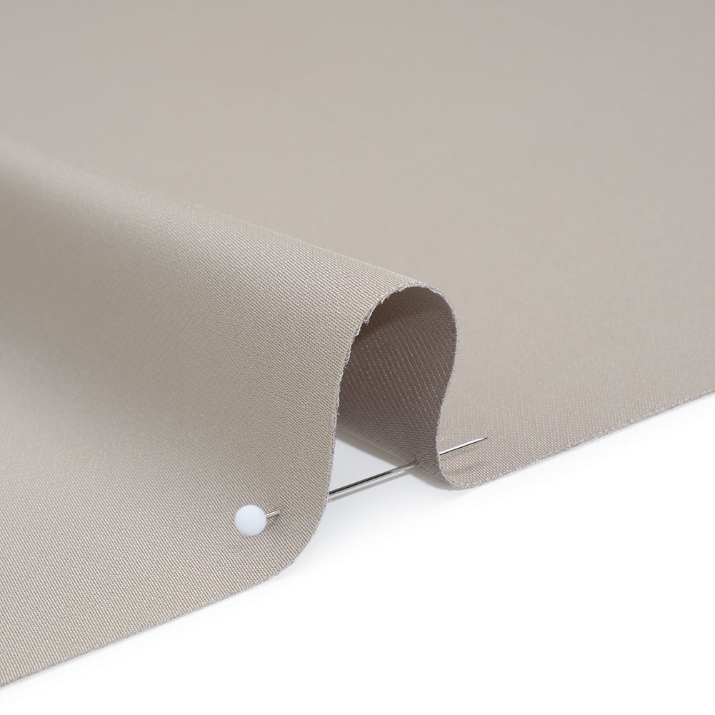 Soft Double Face Polyester Twill - Mushroom Gray - Viola Collection - Detail Soft Double Face Polyester Twill - Mushroom Gray - Viola Collection - Detail