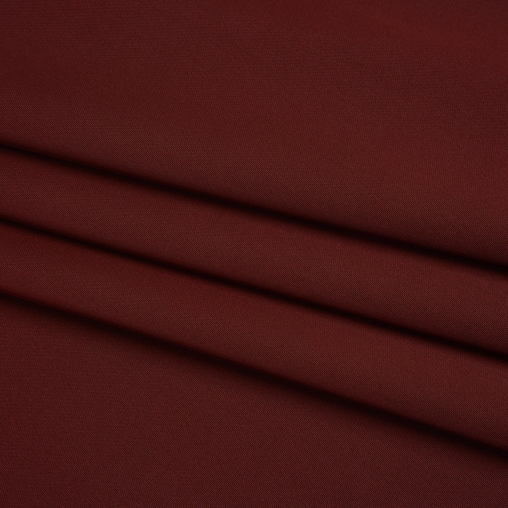 Soft Double Face Polyester Twill - Burgundy - Viola Collection Soft Double Face Polyester Twill - Burgundy - Viola Collection