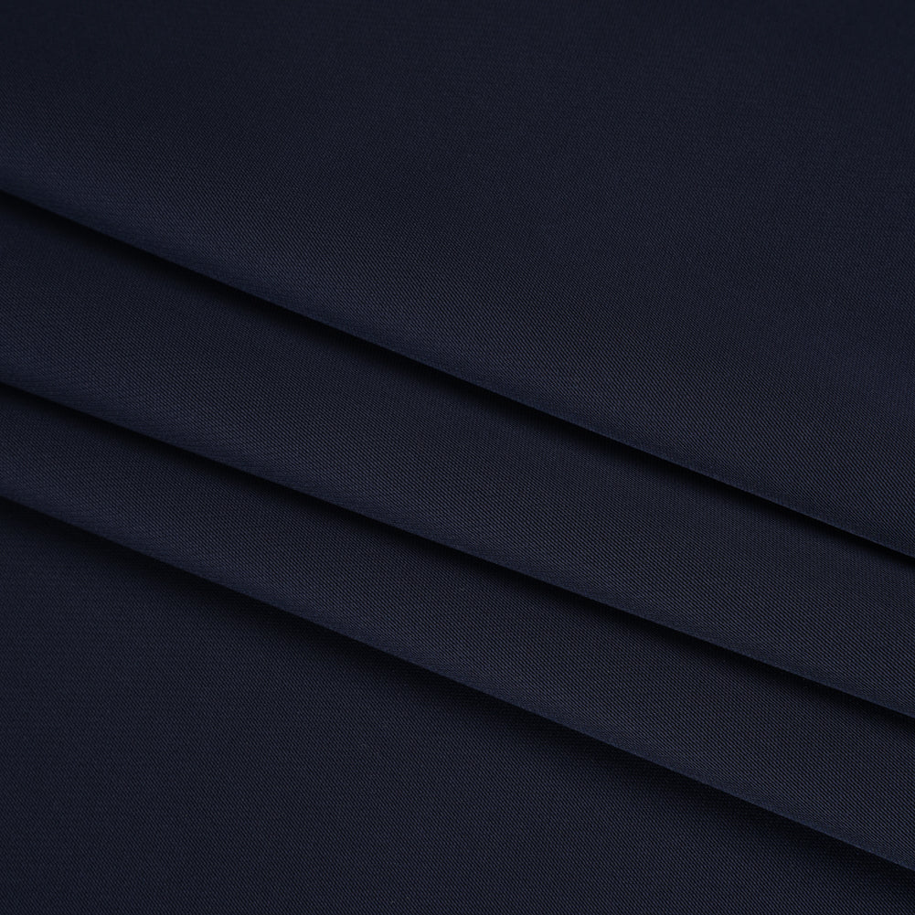 Soft Double Face Polyester Twill - Navy Blue - Viola Collection Folded Soft Double Face Polyester Twill - Navy Blue - Viola Collection Folded