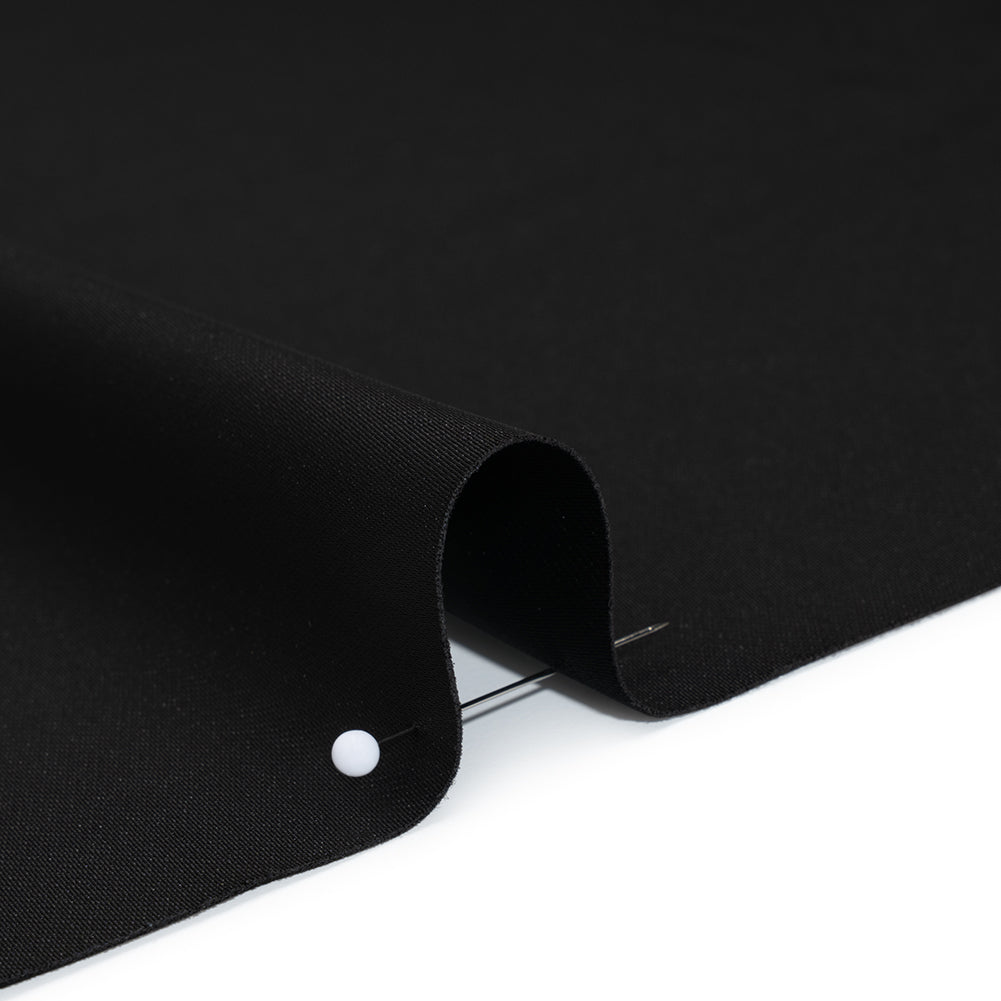 Soft Double Face Polyester Twill - Black - Viola Collection Soft Double Face Polyester Twill - Black - Viola Collection
