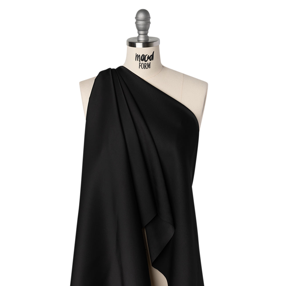 Soft Double Face Polyester Twill - Black - Viola Collection Soft Double Face Polyester Twill - Black - Viola Collection