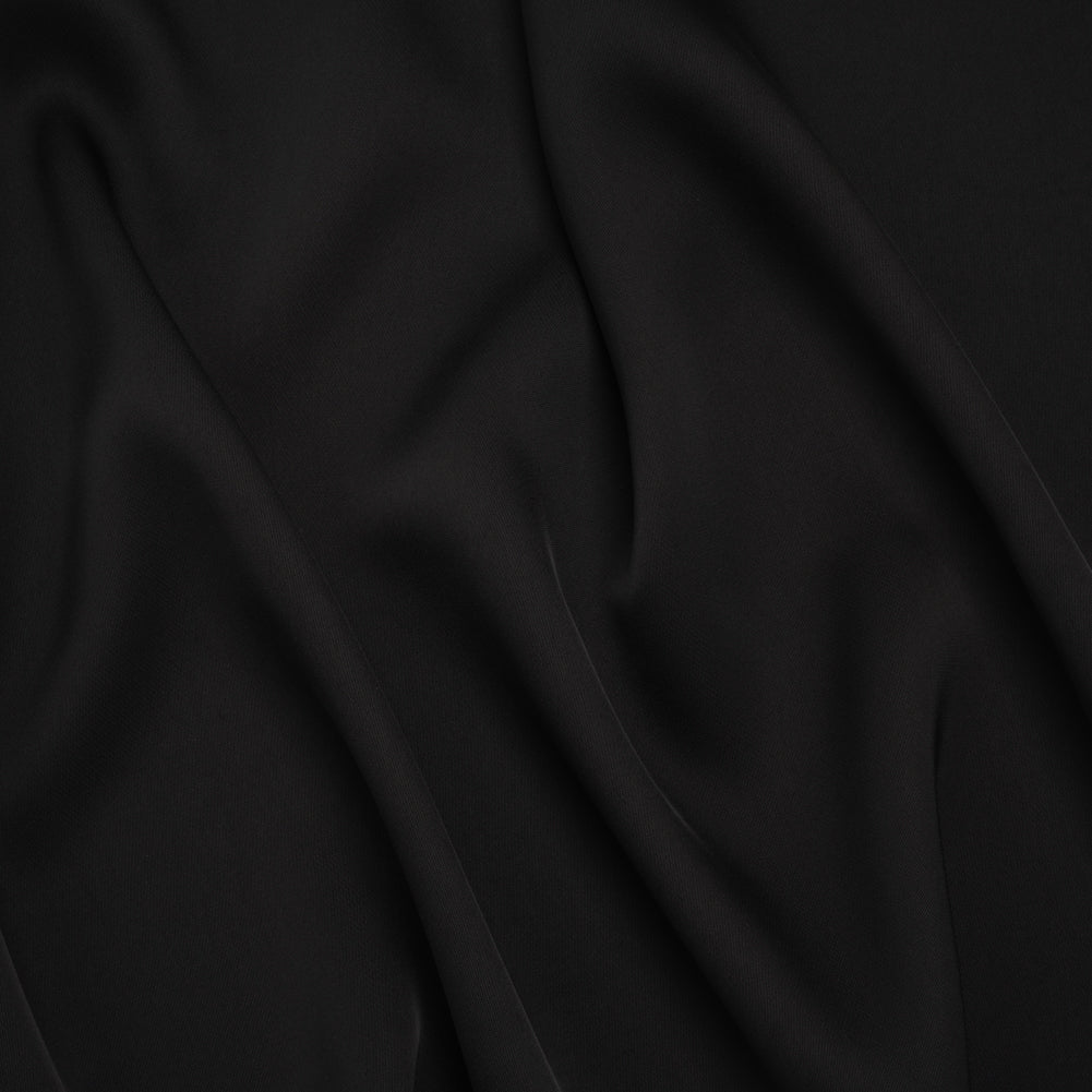 Soft Double Face Polyester Twill - Black - Viola Collection Soft Double Face Polyester Twill - Black - Viola Collection