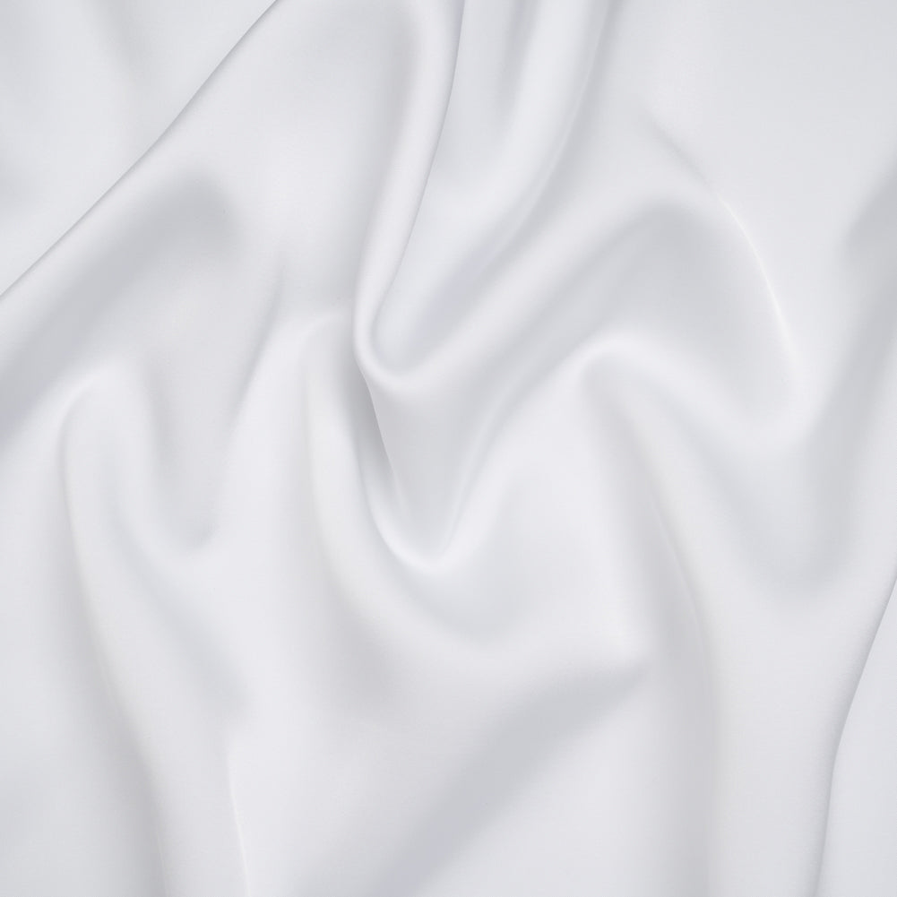 Soft Double Face Polyester Satin - White - Samantha Collection Soft Double Face Polyester Satin - White - Samantha Collection