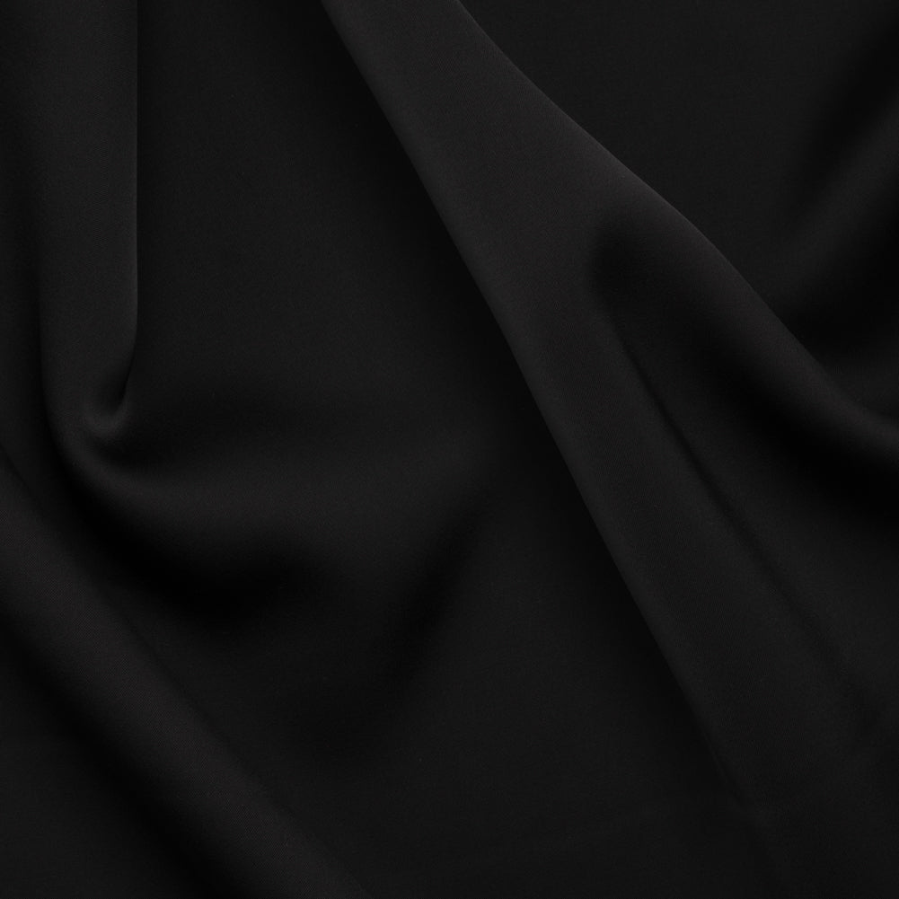 Soft Double Face Polyester Satin - Black - Samantha Collection Soft Double Face Polyester Satin - Black - Samantha Collection