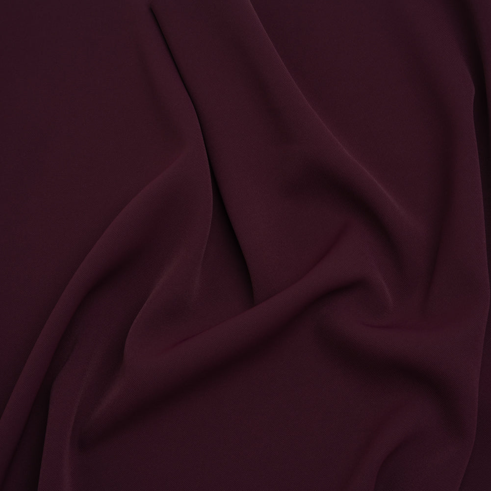 Soft Lightweight Polyester Gabardine - Burgundy - Stefanie Collection Soft Lightweight Polyester Gabardine - Burgundy - Stefanie Collection