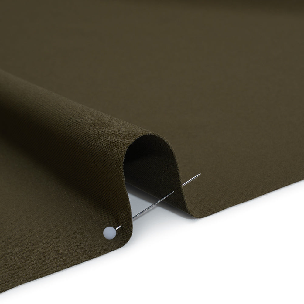 Soft Lightweight Polyester Gabardine - Olive Green - Stefanie Collection - Detail Soft Lightweight Polyester Gabardine - Olive Green - Stefanie Collection - Detail