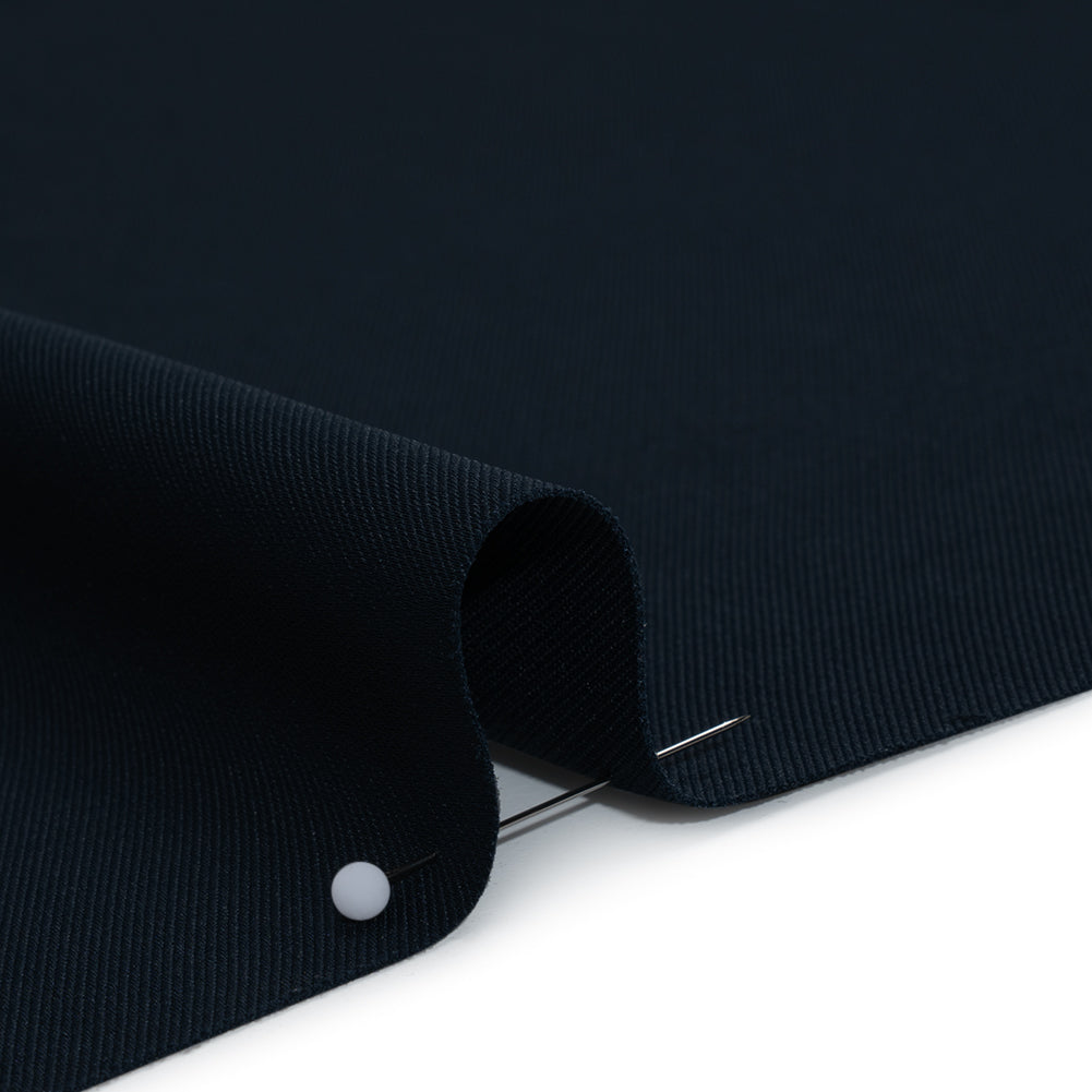 Soft Lightweight Polyester Gabardine - Midnight Navy - Stefanie Collection - Detail Soft Lightweight Polyester Gabardine - Midnight Navy - Stefanie Collection - Detail