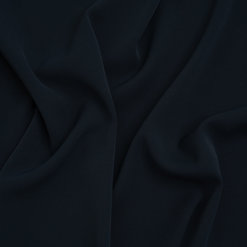 Soft Lightweight Polyester Gabardine - Midnight Navy - Stefanie Collection Soft Lightweight Polyester Gabardine - Midnight Navy - Stefanie Collection