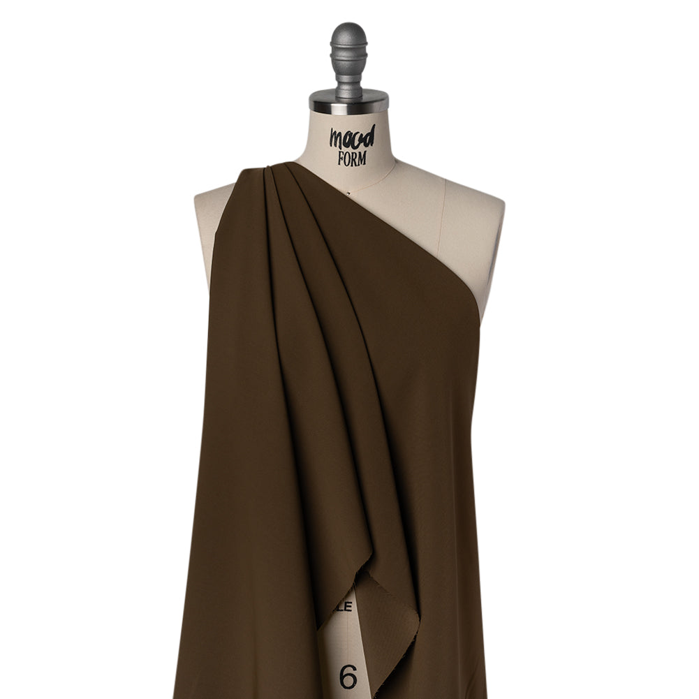 Soft Lightweight Polyester Gabardine - Brown - Stefanie Collection Soft Lightweight Polyester Gabardine - Brown - Stefanie Collection