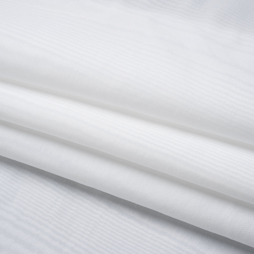 Lightweight Polyester Bengaline Moire - White - Louisa Collection - Folded Lightweight Polyester Bengaline Moire - White - Louisa Collection - Folded