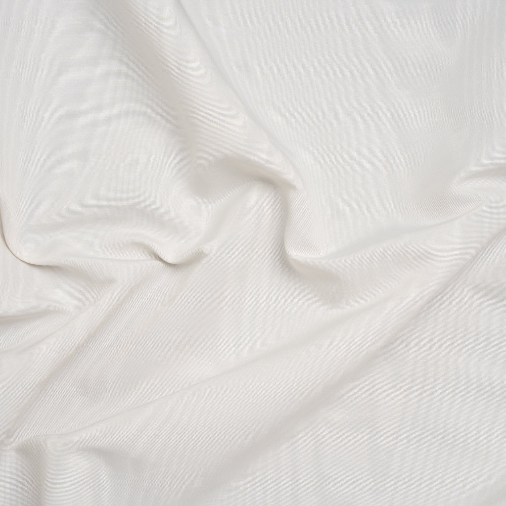 Lightweight Polyester Bengaline Moire - Ivory - Louisa Collection Lightweight Polyester Bengaline Moire - Ivory - Louisa Collection