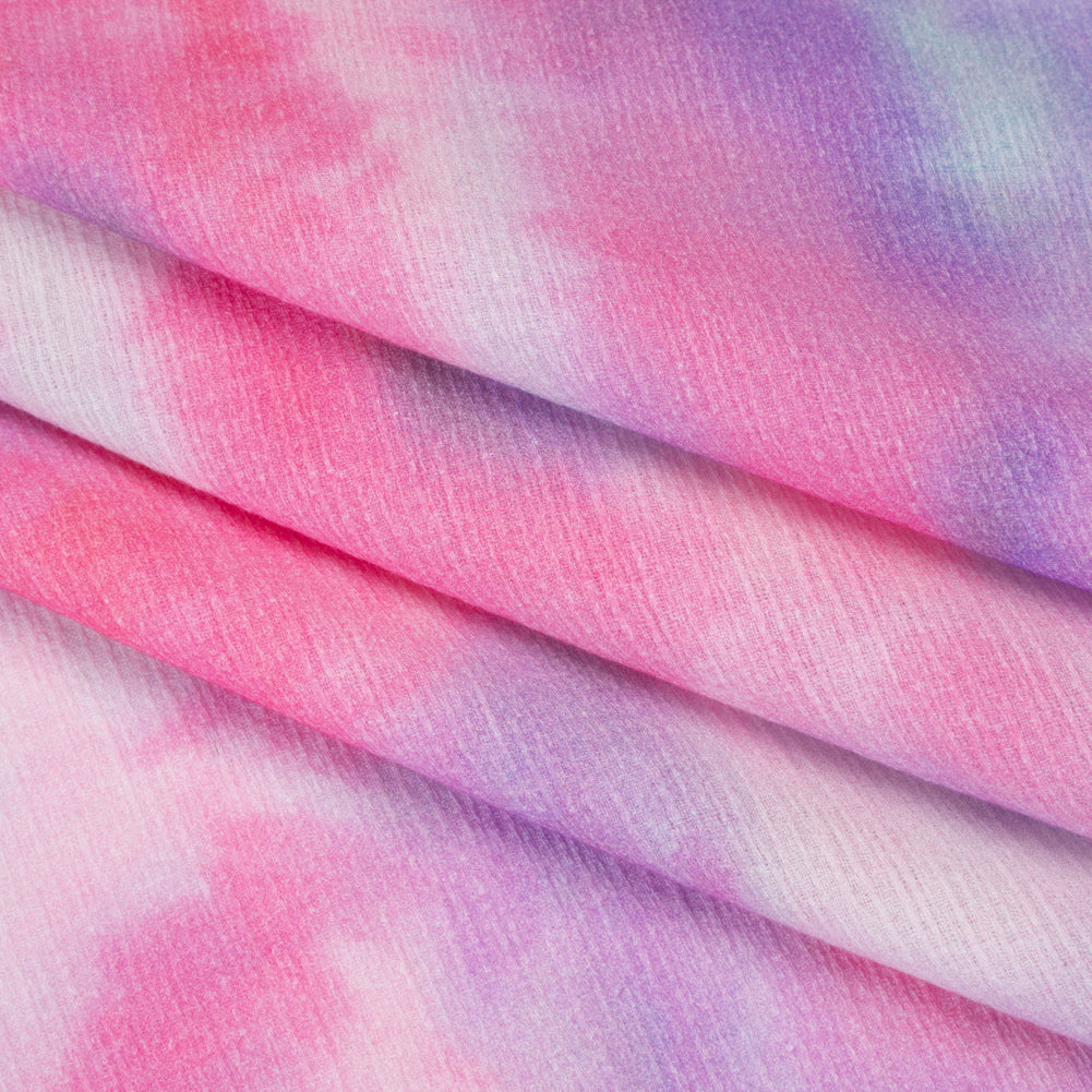 Slubbed Gauzy Cotton Woven - Pink, Lilac and Sky Blue Soft Tie Dye - Mood Exclusive Soft Sighs Print Slubbed Gauzy Cotton Woven - Pink, Lilac and Sky Blue Soft Tie Dye - Mood Exclusive Soft Sighs Print