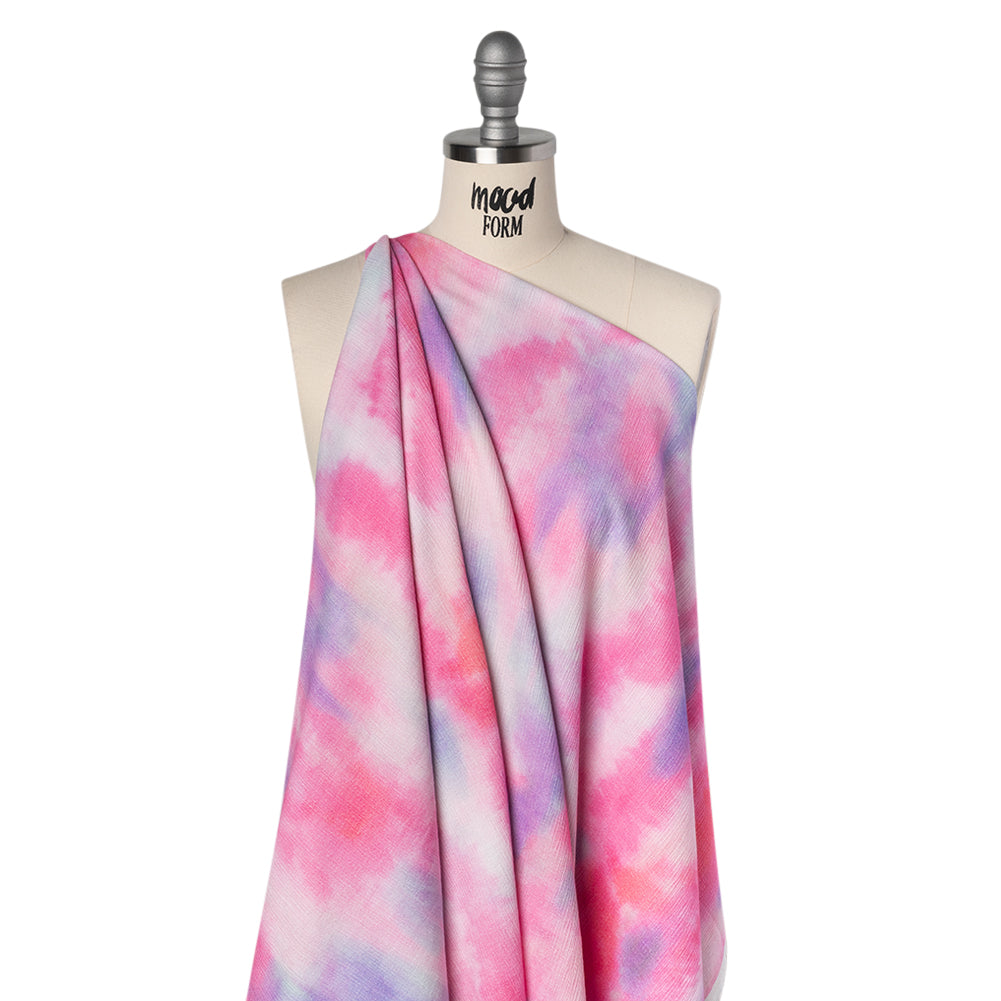 Slubbed Gauzy Cotton Woven - Pink, Lilac and Sky Blue Soft Tie Dye - Mood Exclusive Soft Sighs Print Slubbed Gauzy Cotton Woven - Pink, Lilac and Sky Blue Soft Tie Dye - Mood Exclusive Soft Sighs Print