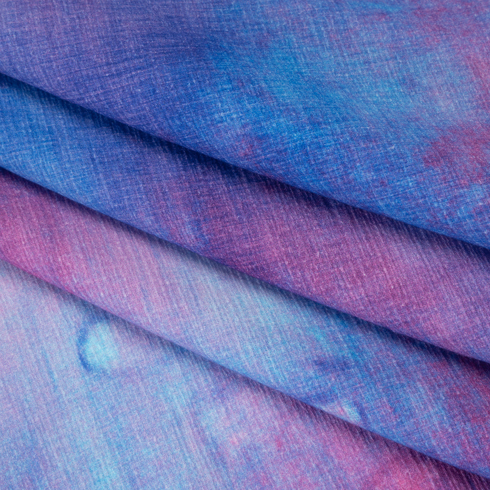 Slubbed Gauzy Cotton Woven - Pink, Ultramarine Blue and Purple Spotted Tie Dye - Mood Exclusive Dewdrop Ditsy Print Slubbed Gauzy Cotton Woven - Pink, Ultramarine Blue and Purple Spotted Tie Dye - Mood Exclusive Dewdrop Ditsy Print