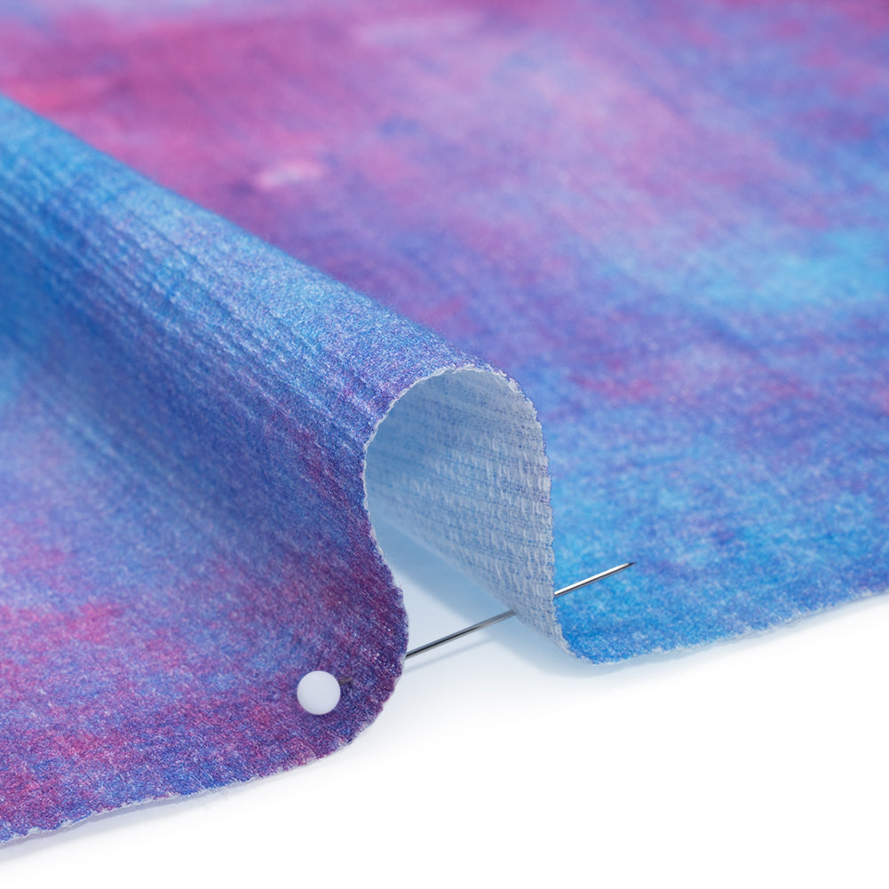 Slubbed Gauzy Cotton Woven - Pink, Ultramarine Blue and Purple Spotted Tie Dye - Mood Exclusive Dewdrop Ditsy Print Slubbed Gauzy Cotton Woven - Pink, Ultramarine Blue and Purple Spotted Tie Dye - Mood Exclusive Dewdrop Ditsy Print