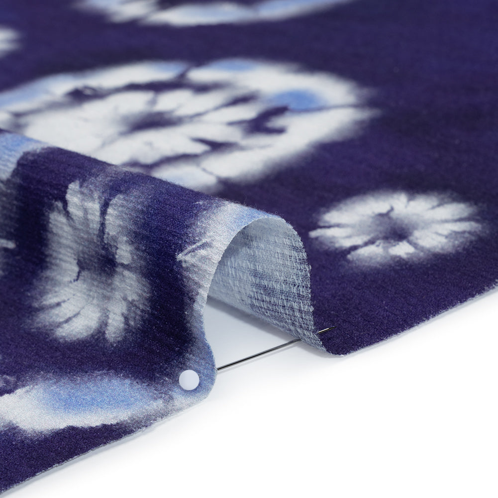 Slubbed Gauzy Cotton Woven - Indigo, Light Blue and White Large Tie Dye Spots - Mood Exclusive Dandelion Daydream Print Slubbed Gauzy Cotton Woven - Indigo, Light Blue and White Large Tie Dye Spots - Mood Exclusive Dandelion Daydream Print