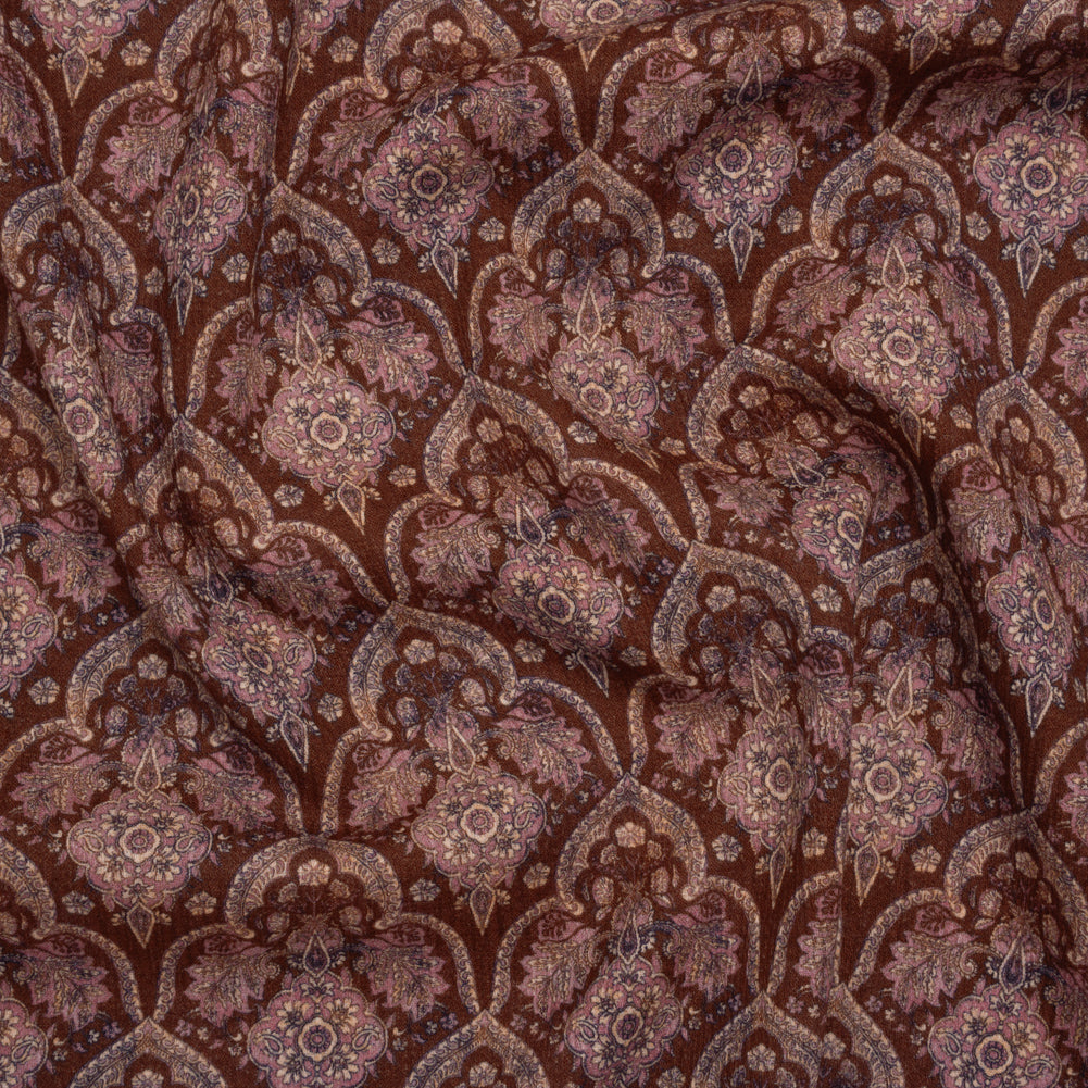 Slubbed Gauzy Cotton Woven - Burgundy, Pink and Blue Fancy Floral Tiles - Mood Exclusive Fairytale Scales Print Slubbed Gauzy Cotton Woven - Burgundy, Pink and Blue Fancy Floral Tiles - Mood Exclusive Fairytale Scales Print