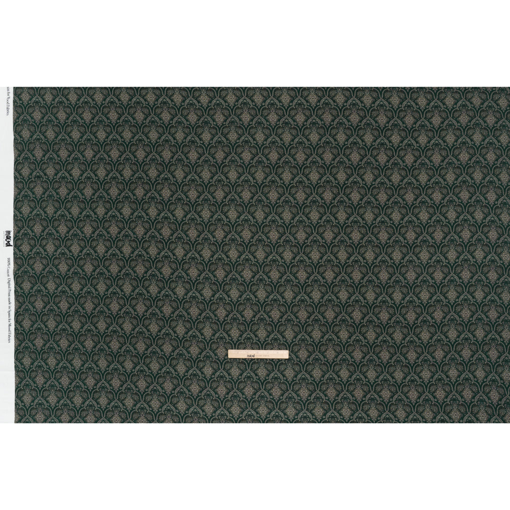 Slubbed Gauzy Cotton Woven - Deep Green, Beige and Olive Fancy Floral Tiles - Mood Exclusive Fairytale Scales Print Slubbed Gauzy Cotton Woven - Deep Green, Beige and Olive Fancy Floral Tiles - Mood Exclusive Fairytale Scales Print