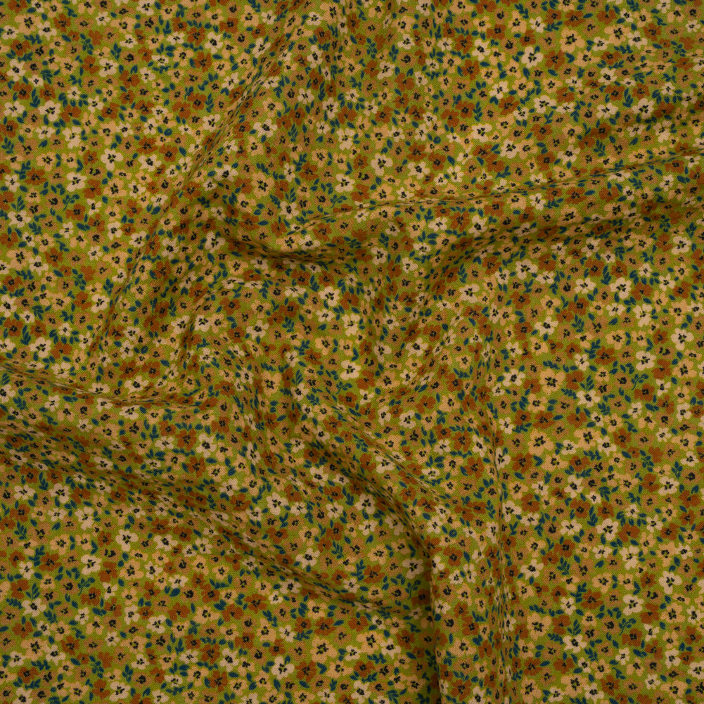 Cotton and Viscose Striped Seersucker - Green, Beige and Brown Ditsy Floral - Mood Exclusive Spring’s Sweet Song Print Cotton and Viscose Striped Seersucker - Green, Beige and Brown Ditsy Floral - Mood Exclusive Spring’s Sweet Song Print