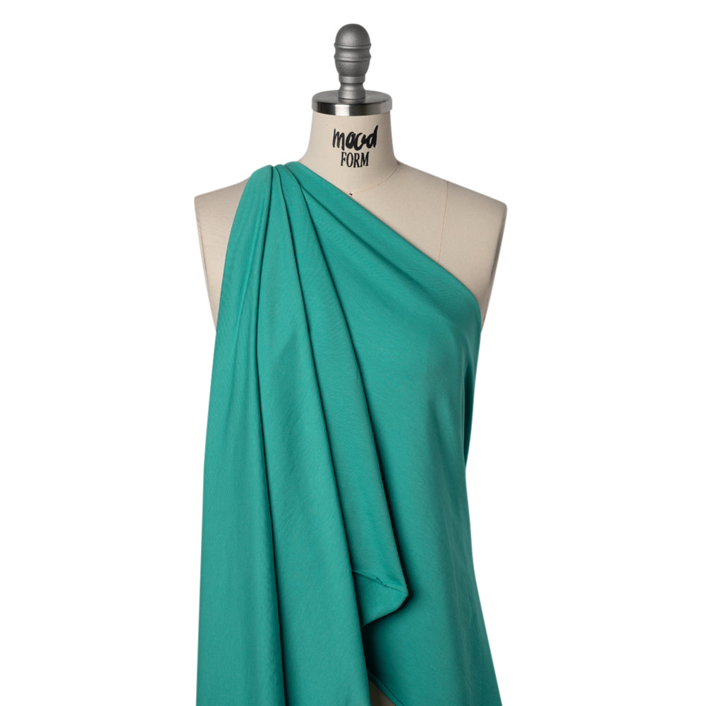 Stretch Cotton and Modal French Terry - Baltic Green - Deadstock Stretch Cotton and Modal French Terry - Baltic Green - Deadstock