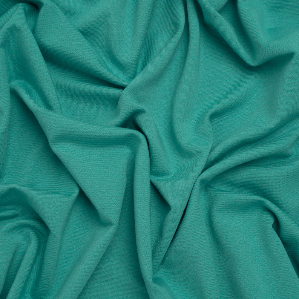 Stretch Cotton and Modal French Terry - Baltic Green - Deadstock Stretch Cotton and Modal French Terry - Baltic Green - Deadstock