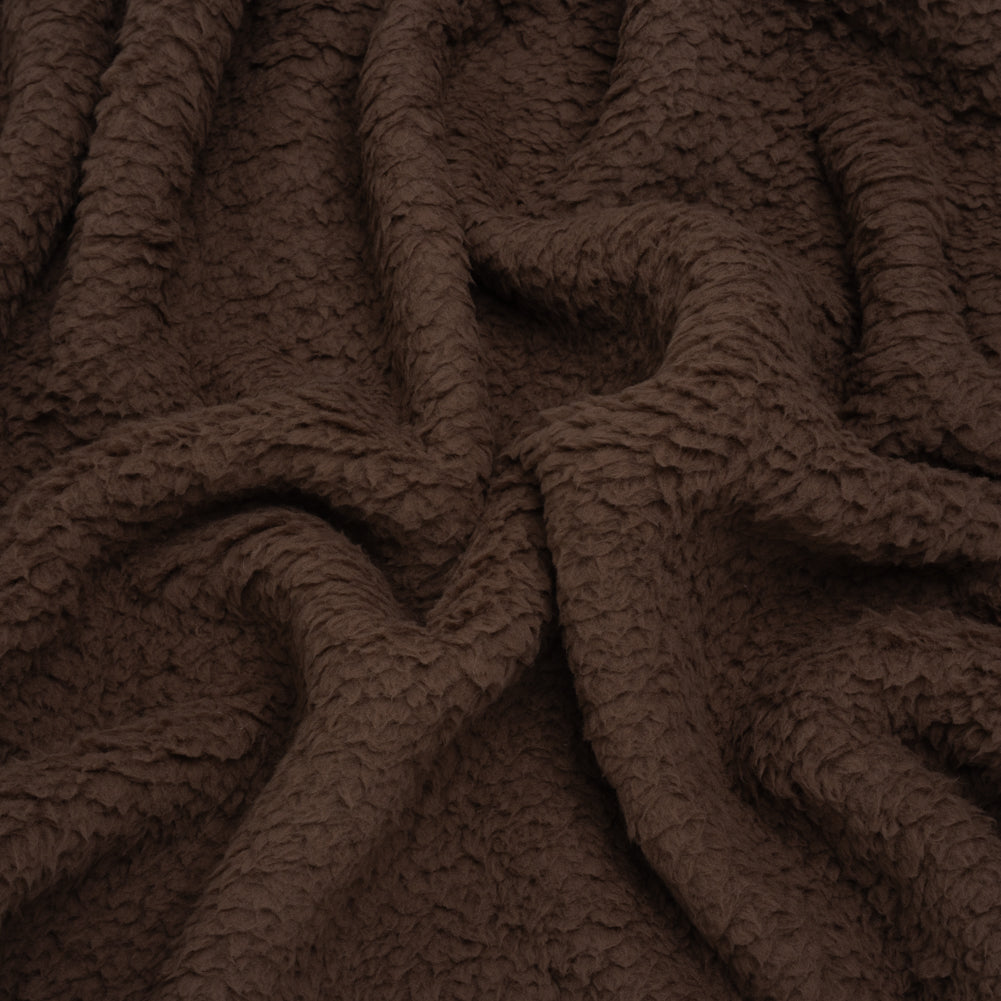 Double Faced Faux Shearling Fur - Mushroom Brown - Deadstock Double Faced Faux Shearling Fur - Mushroom Brown - Deadstock