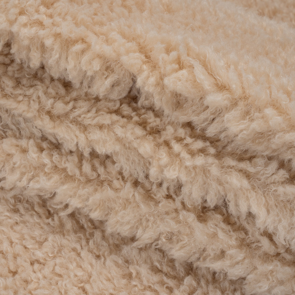 High Pile Faux Shearling Fur - Ecru - Deadstock High Pile Faux Shearling Fur - Ecru - Deadstock