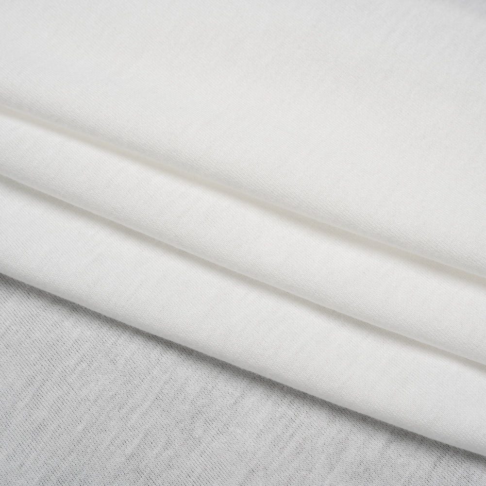 Cotton and Polyester Jersey - Off White - Deadstock Cotton and Polyester Jersey - Off White - Deadstock